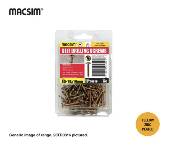 Product image of Button Tek Screws 12 x 8g (100)  