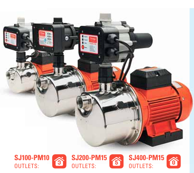 Product image of Orange Pumps SJ400PM S/S Pressure Pump - 8 Outlet
