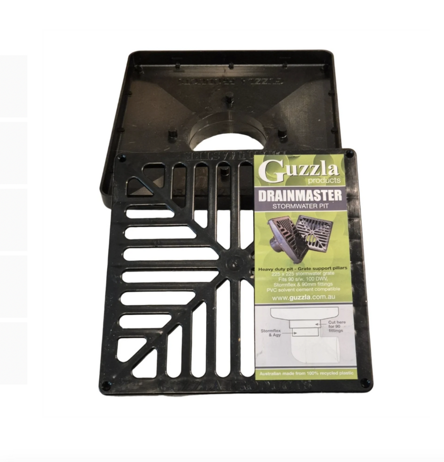 Product image of Flo-Way Gully Top with Black Grate (Guzzla Drainmaster) (Shallow Pit) (Unipit)