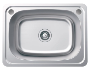 Product image of Fienza TIVA Laundry Sink Topmount 45L 2TH Inc Waste Bypass Kit & TH Cover 635x475x250mm