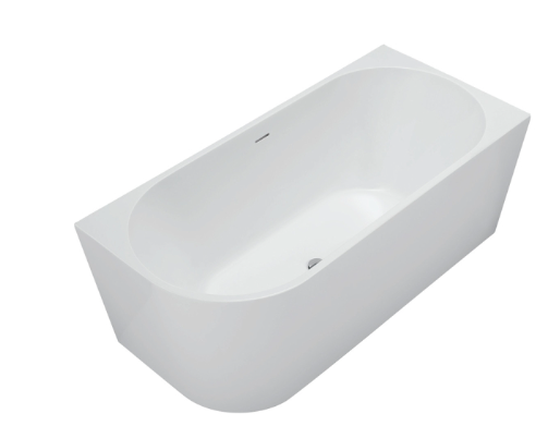 Product image of Fienza ISABELLA 1500mm Corner Bath Gloss White w Overflow Left Hand 1500x750x600mm incl Plug & Waste