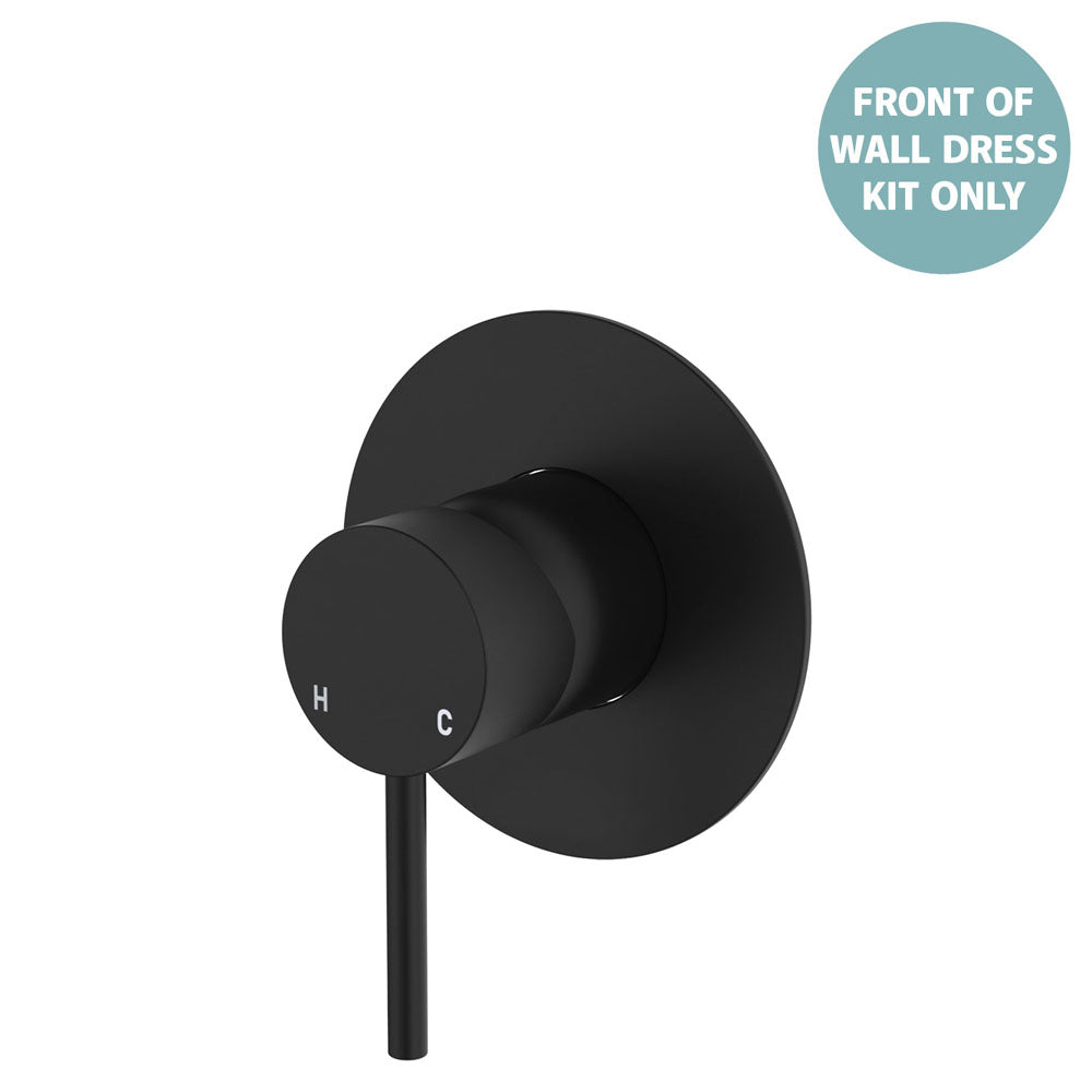Product image of Fienza KAYA Wall Mixer Dress Kit Set Large Round Plate Matte Black LF SUS304 D228101B-3-LF