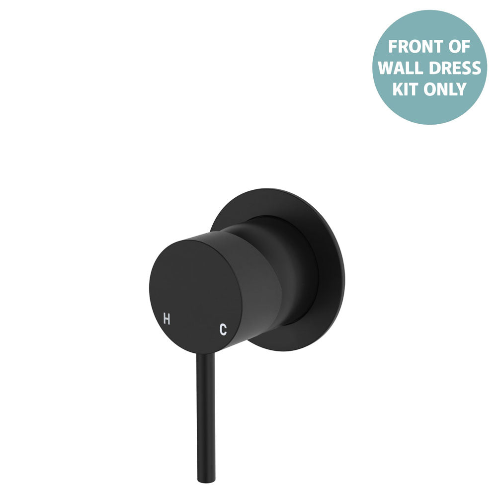 Product image of Fienza KAYA Wall Mixer Dress Kit Set Small Round Plate Matte Black LF SUS304 D228101B-LF