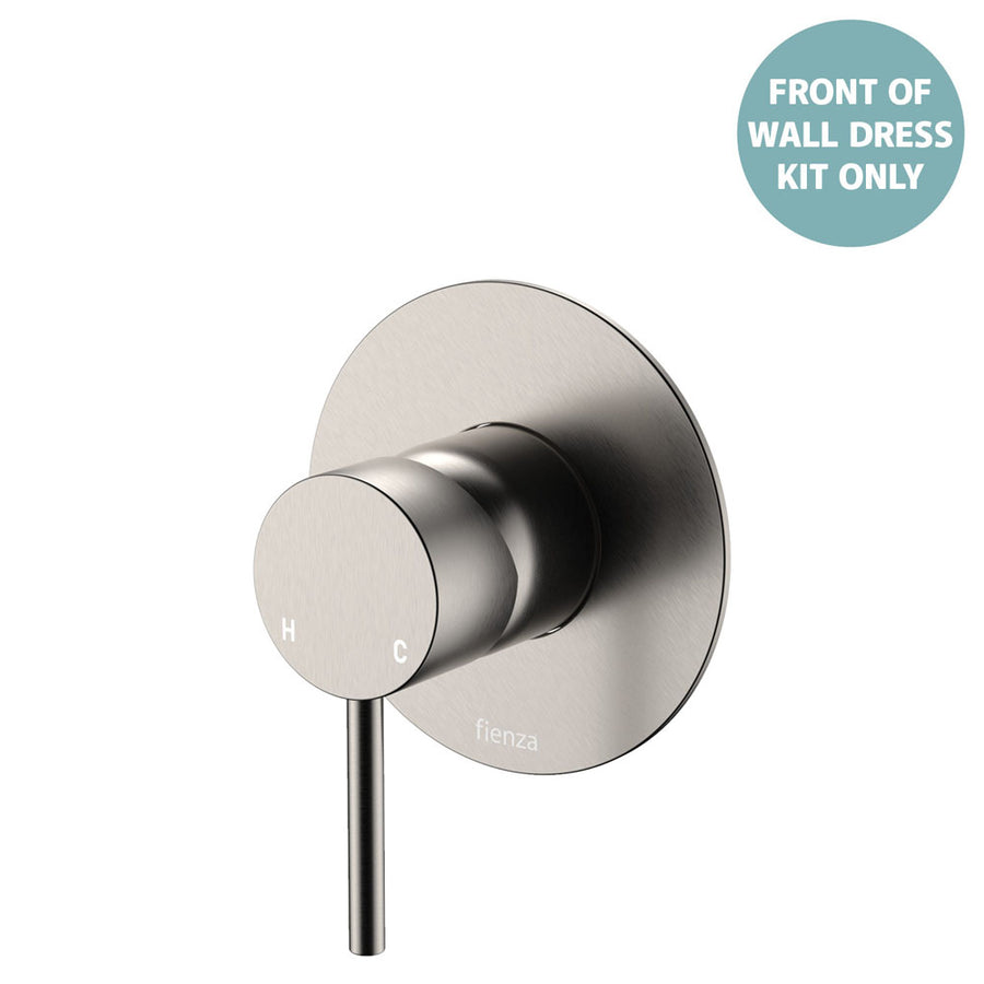 Product image of Fienza KAYA Wall Mixer Dress Kit Set Large Round Plate Brushed Nickel LF SUS304 D228101BN-3-LF