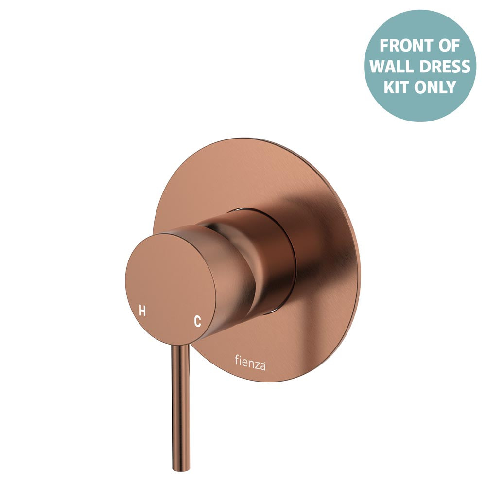 Product image of Fienza KAYA Wall Mixer Dress Kit Set Large Round Plate Brushed Copper LF SUS304 D228101CO-3-LF