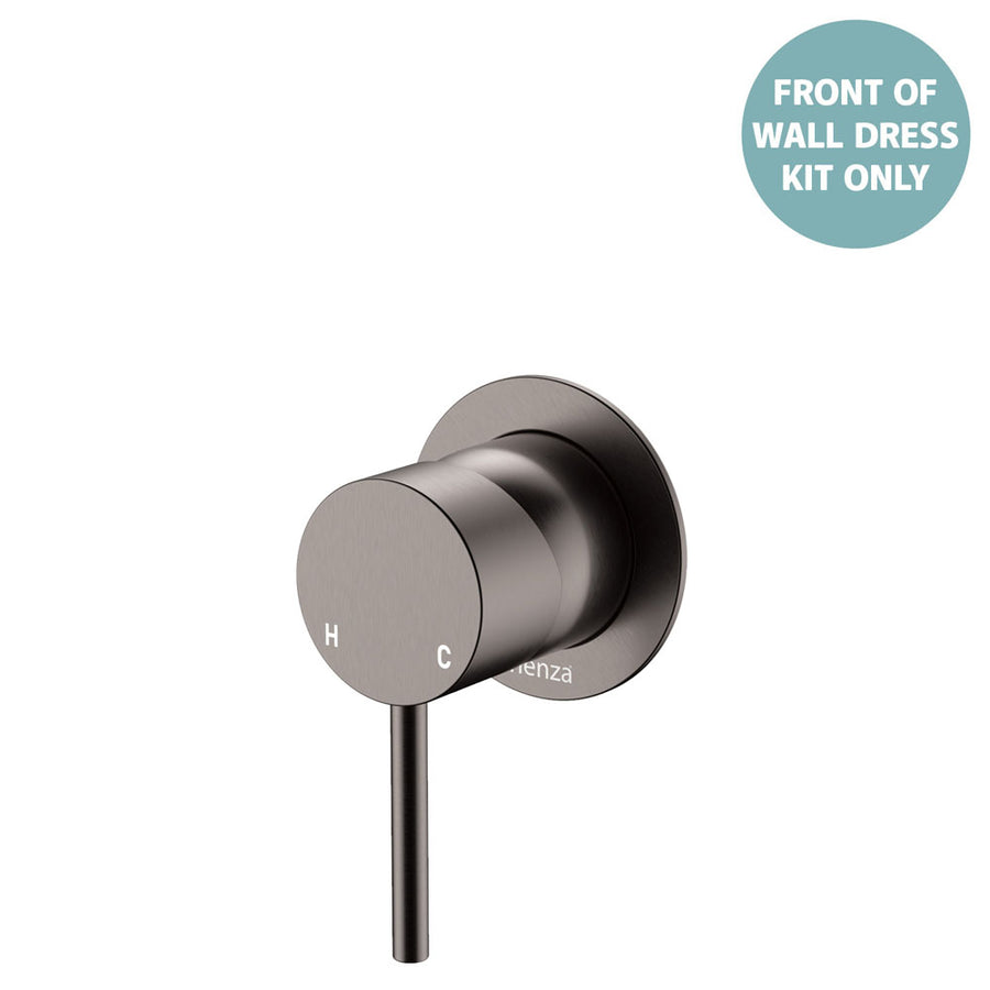 Product image of Fienza KAYA Wall Mixer Dress Kit Set Small Round Plate Gun Metal LF SUS304 D228101GM-LF