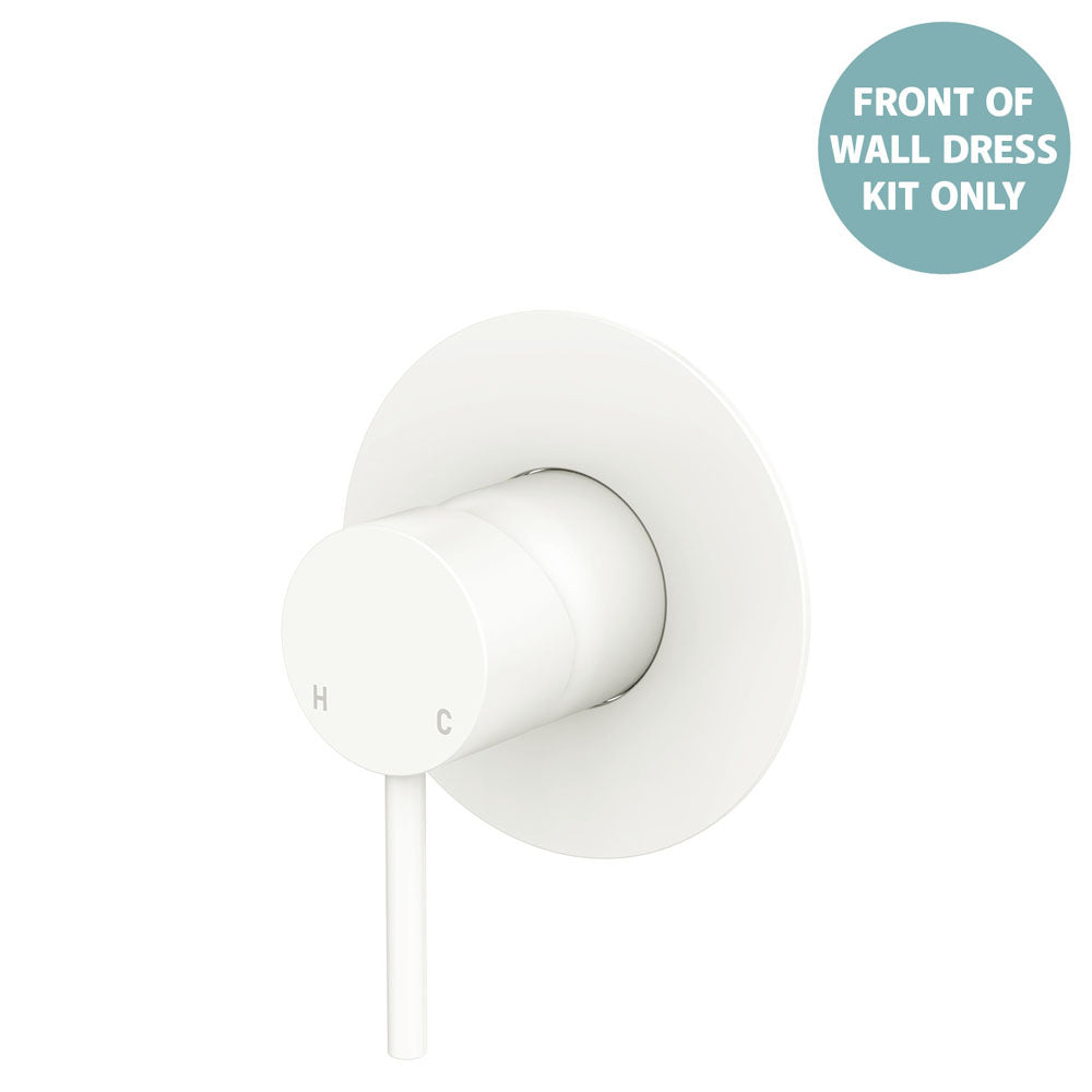 Product image of Fienza KAYA Wall Mixer Dress Kit Set Large Round Plate Matte White LF SUS304 D228101MW-3-LF