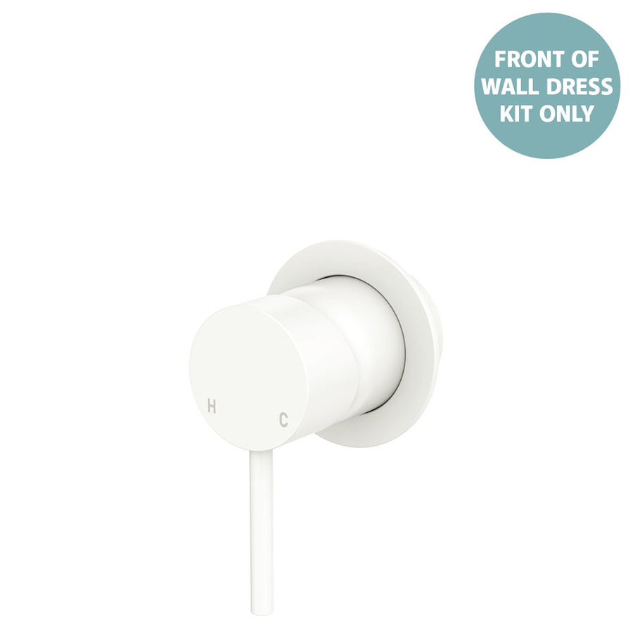 Product image of Fienza KAYA Wall Mixer Dress Kit Set Small Round Plate Matte White LF SUS304 D228101MW-LF