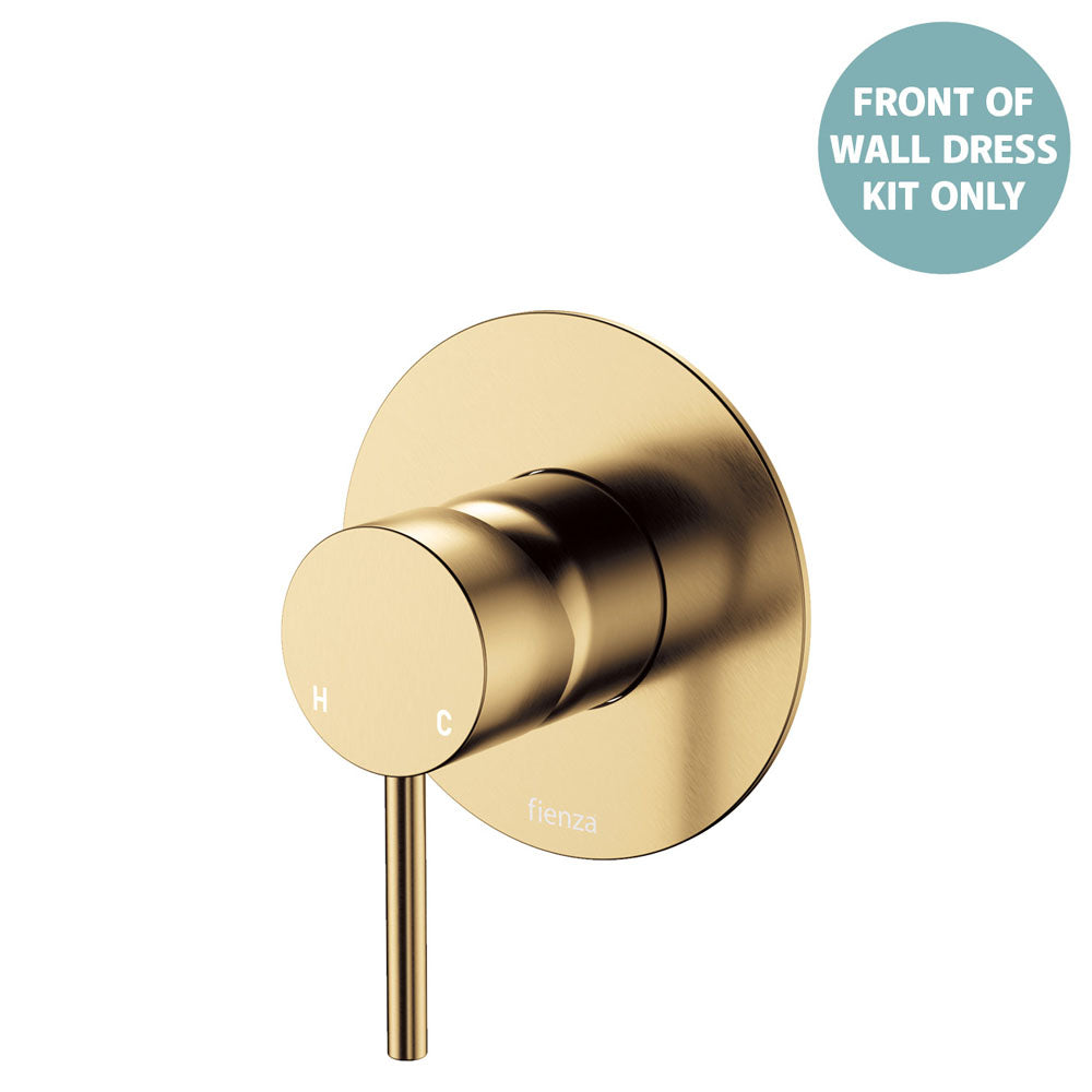 Product image of Fienza KAYA Wall Mixer Dress Kit Set Large Round Plate Urban Brass LF SUS304 D228101UB-3-LF