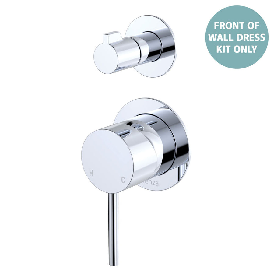 Product image of Fienza KAYA Wall Diverter Mixer Dress Kit Set Small Round Plates Chrome LF SUS304 D228102-4-LF