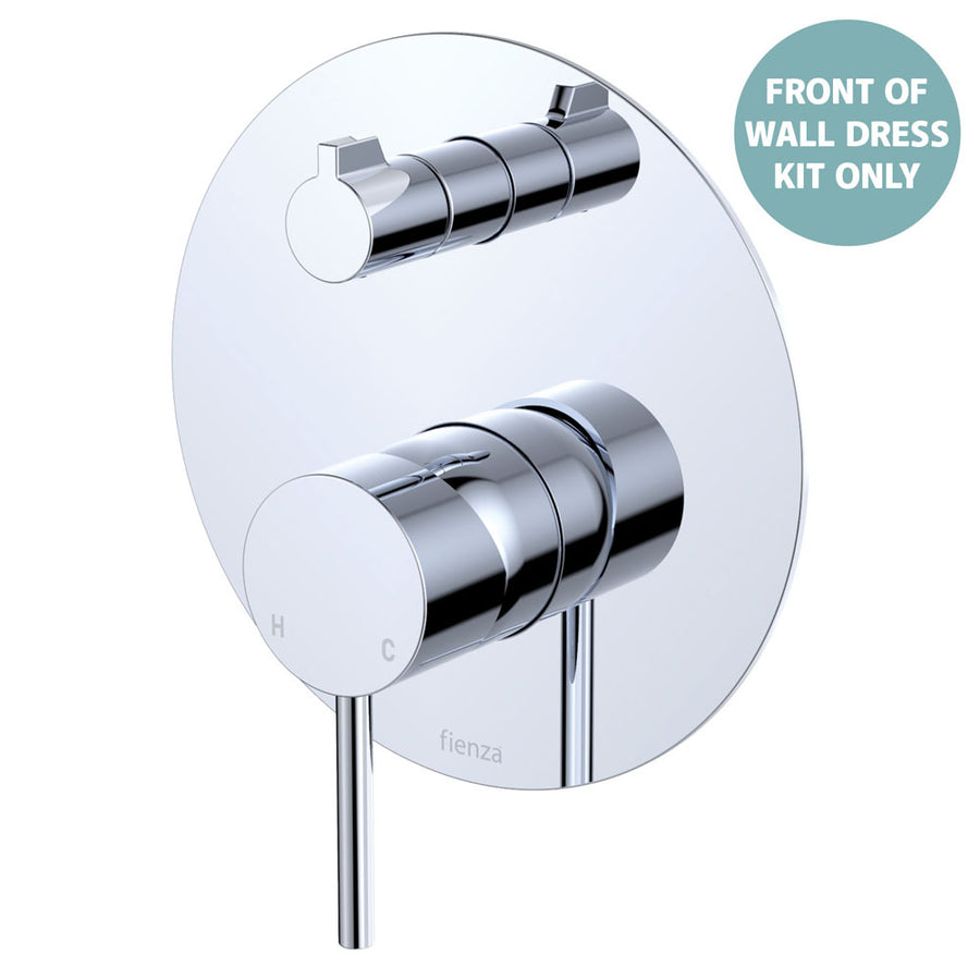 Product image of Fienza KAYA Wall Diverter Mixer Dress Kit Set Large Round Plate Chrome LF SUS304 D228102-LF