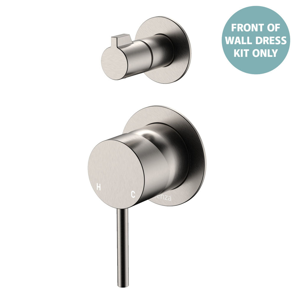 Product image of Fienza KAYA Wall Diverter Mixer Dress Kit Set Small Round Plates Brushed Nickel LF SUS304
