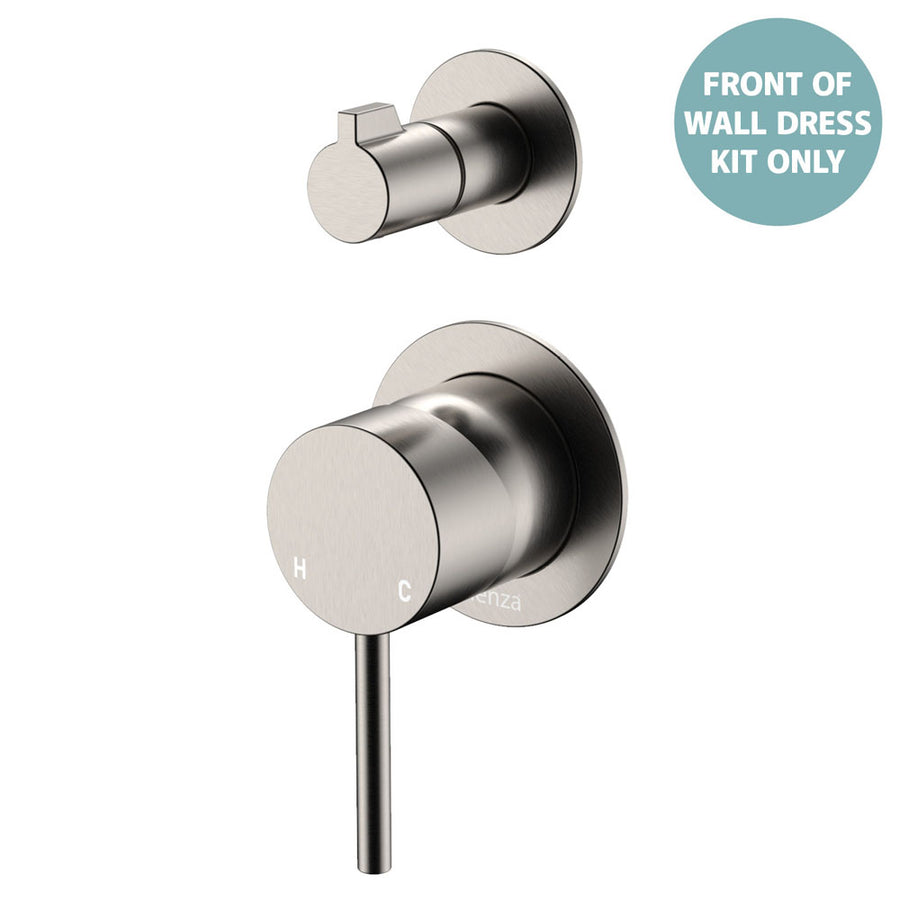 Product image of Fienza KAYA Wall Diverter Mixer Dress Kit Set Small Round Plates Brushed Nickel LF SUS304