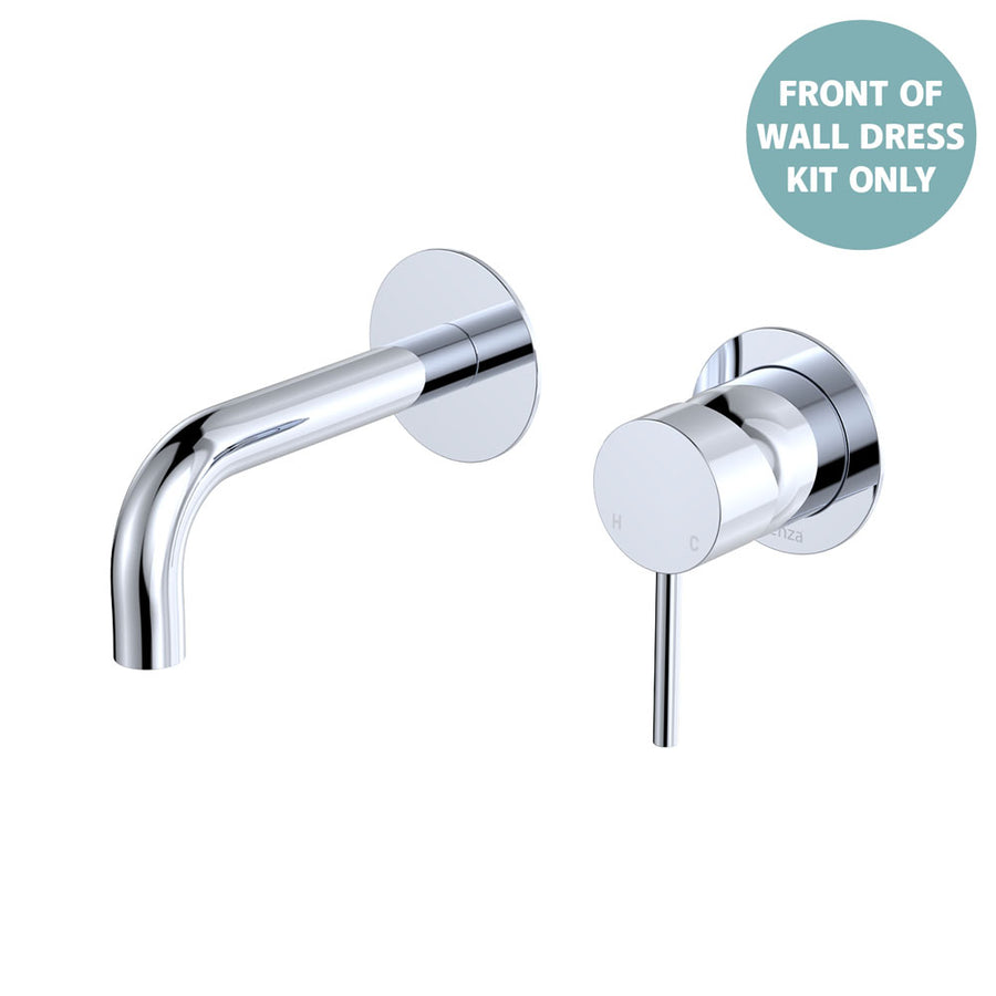 Product image of Fienza KAYA Basin/Bath Wall Mixer 130mm Outlet Set Dress Kit Round Plates SUS304 LF Chrome