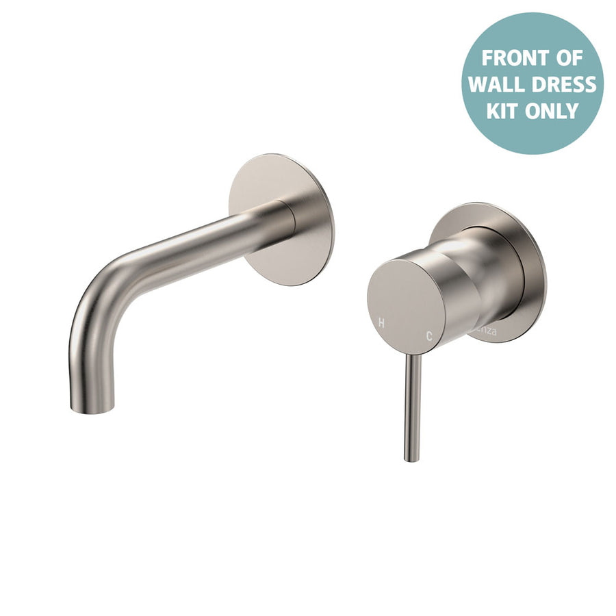 Product image of Fienza KAYA Basin/Bath Wall Mixer 130mm Outlet Set Dress Kit Round Plate SUS304 LF B/Nickel