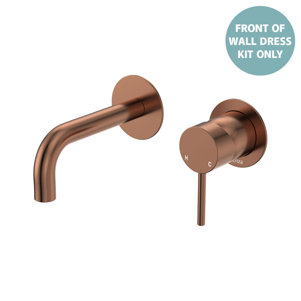 Product image of Fienza KAYA Basin/Bath Wall Mixer 130mm Outlet Set Dress Kit Round Plate SUS304 LF B/Copper
