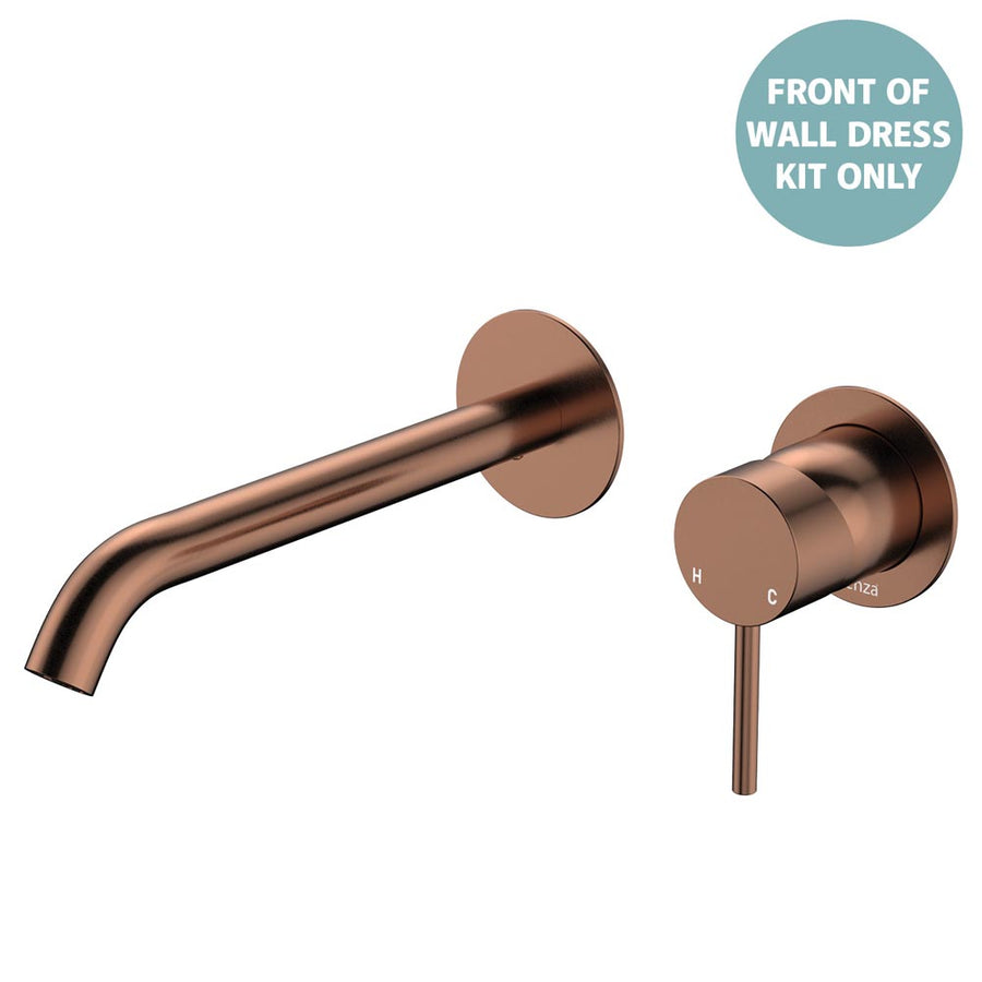 Product image of Fienza KAYA Basin/Bath Wall Mixer Dress Kit Set Round Plates 200mm Outlet Brushed Copper LF