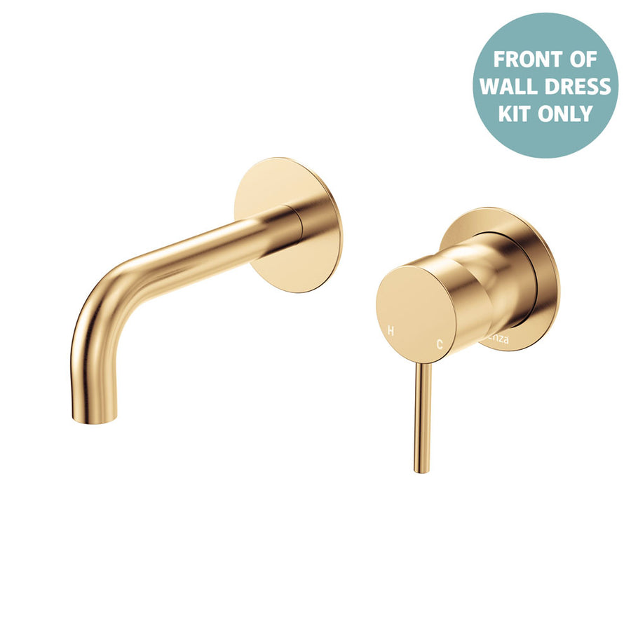 Product image of Fienza KAYA Basin/Bath Wall Mixer 130mm Outlet Set Dress Kit Round Plates SUS304 LF U/Brass