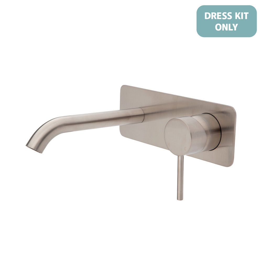 Product image of Fienza KAYA Basin/Bath Wall Mixer 160mm Dress Kit Brushed Nickel Soft Square Plate D228106BN
