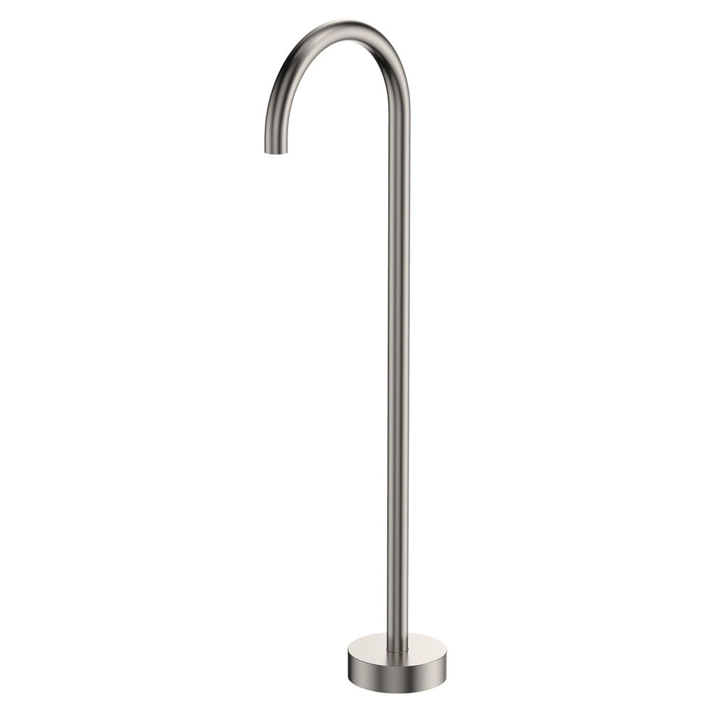 Product image of Fienza KAYA Gooseneck Floor Mounted Bath Outlet Brushed Nickel SP8016BN