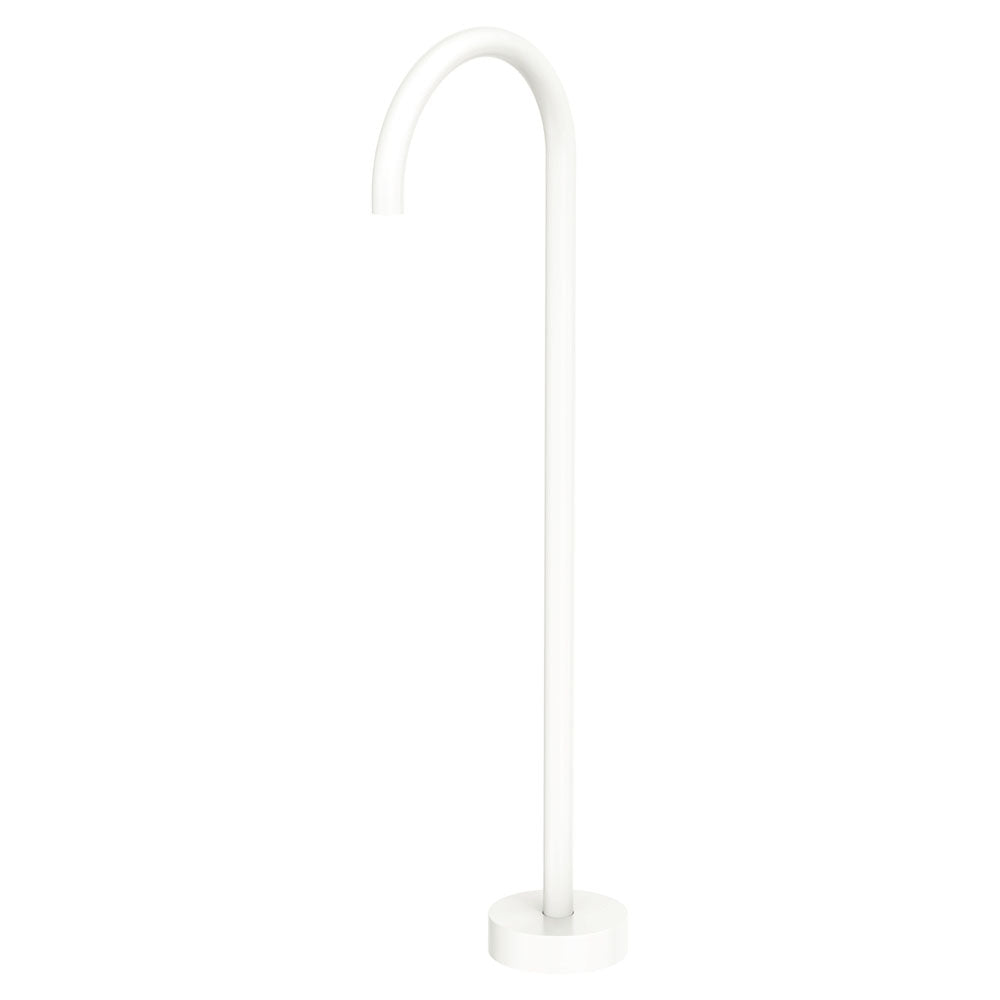 Product image of Fienza KAYA Gooseneck Floor Mounted Bath Outlet Matte White SP8016MW