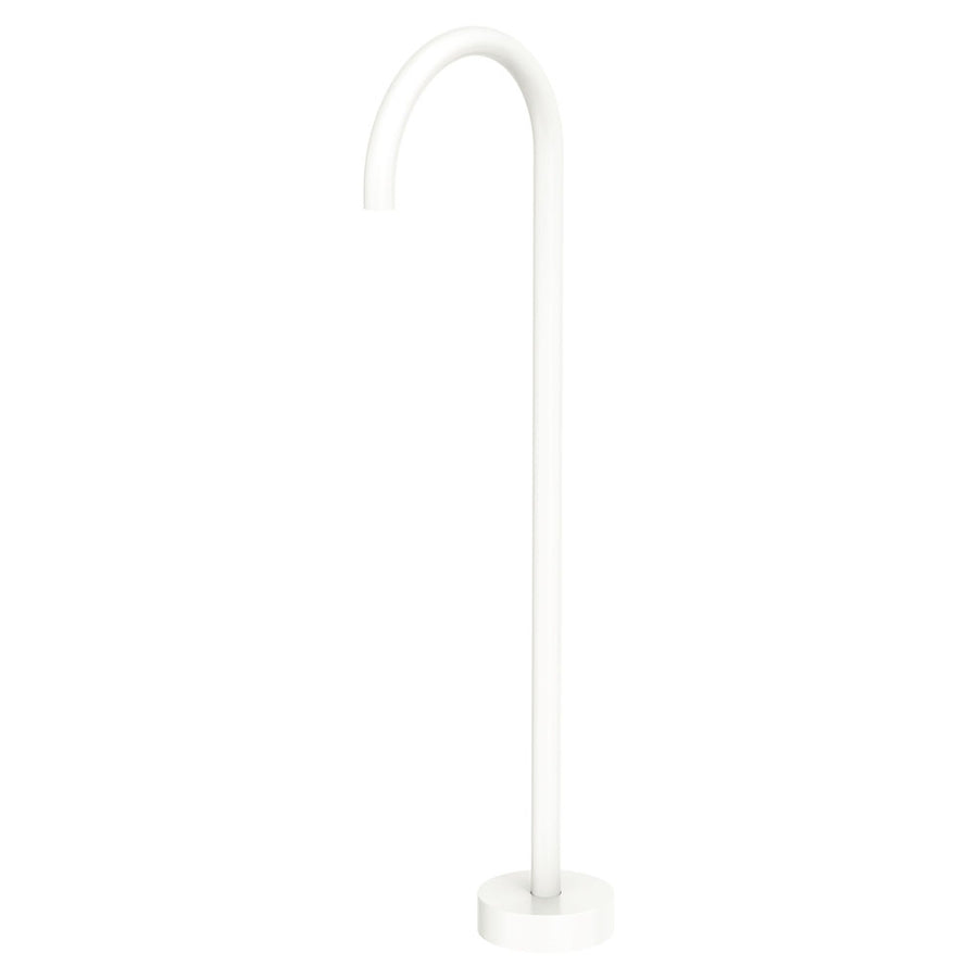 Product image of Fienza KAYA Gooseneck Floor Mounted Bath Outlet Matte White SP8016MW