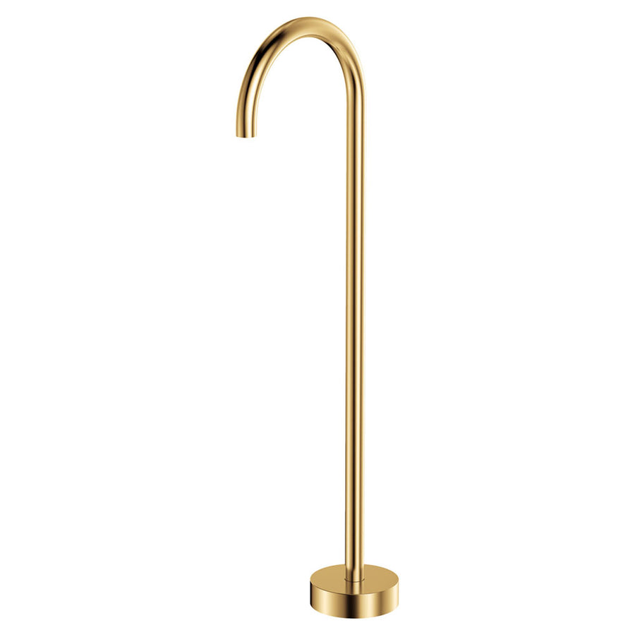 Product image of Fienza KAYA Gooseneck Floor Mounted Bath Outlet Urban Brass SP8016UB