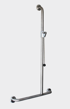 Product image of Grab Rail – Shower Inverted ‘T’ Horiz & Verti With Clean Seal, Easy Slider & Handle 700 X 11 - RH