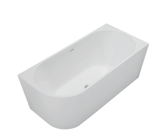 Product image of Fienza ISABELLA Left-Hand Acrylic Corner Bath with Overflow, Matte White, 1500mm