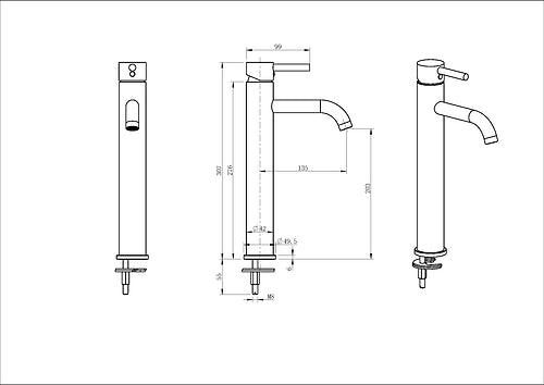 Enhance Nobel Plus Tower Basin Mixer